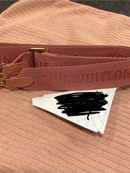 Louis Vuitton Other - Louis Vuitton Peach Leather Strap with Gold Hardware Very Rare Color